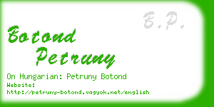 botond petruny business card